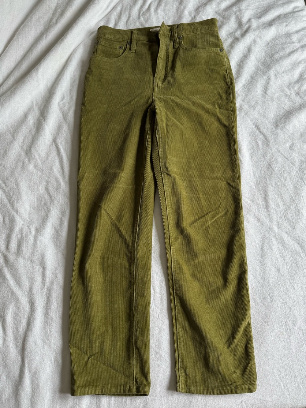 Madewell Corduroy Jeans, Olive Green